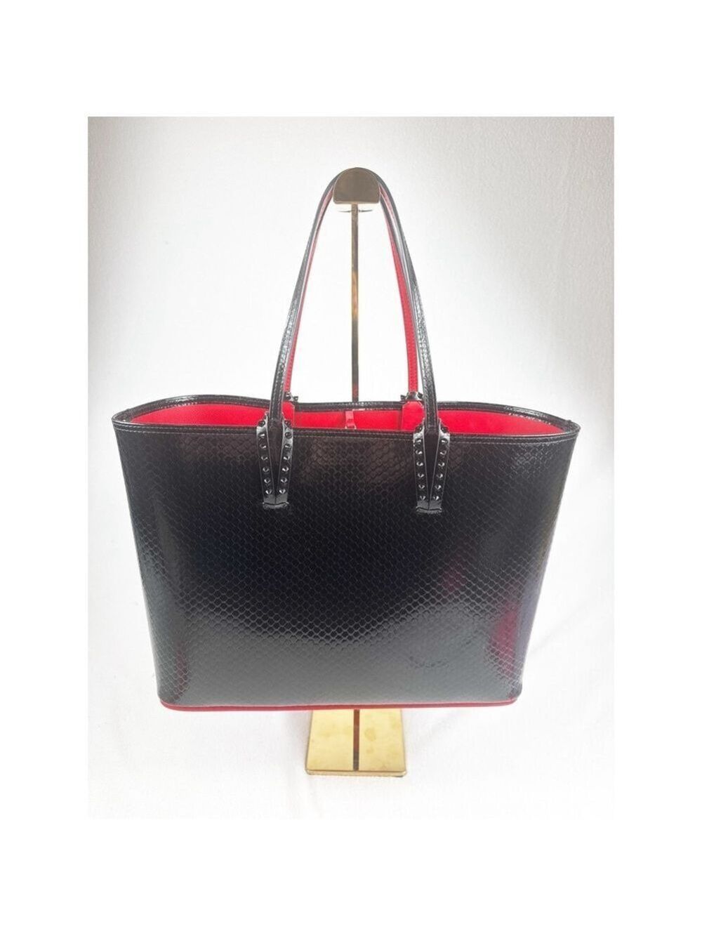 Christian Louboutin Large Cabata Birdy Tote – Black Patent - Picture 2 of 16